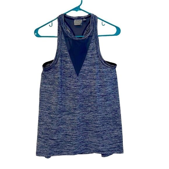 Athleta Utopia Mesh Racerback Blue Tank Top‎ XS - Picture 2 of 6